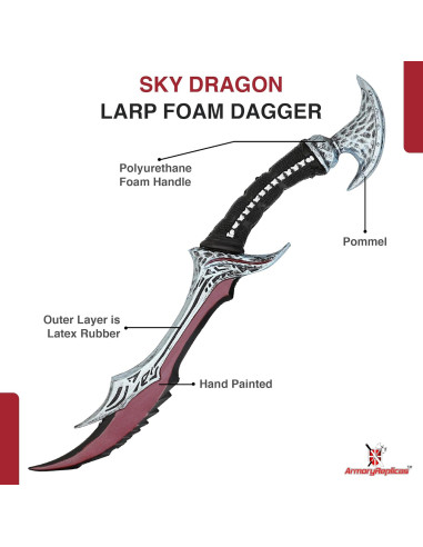 Daga de Espuma Réplicas de Armory 49.5 cm Negro y Rojo