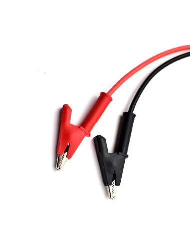 Set de Cables de Prueba 2 Pcs 1 Metro Clip Cocodrilo 14AWG