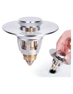 Tapón de Lavabo Universal Acero Inoxidable CE002 2.5-3.8 cm