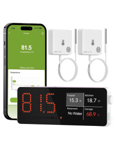 Termómetro Congelador WiFi MOCREO con Hub LCD y 2 Sensores