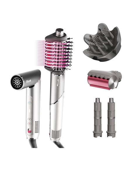 Secador de Pelo Shark FlexFusion HD642 con Cepillo y Difusor