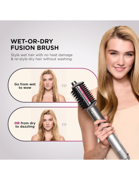 Secador de Pelo Shark FlexFusion HD642 con Cepillo y Difusor