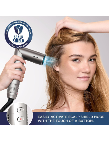 Secador de Pelo Shark FlexFusion HD642 con Cepillo y Difusor