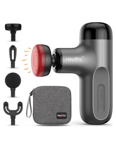 Mini Pistola de Masaje HEYCHY CUTE X-A-H con Calor y 4 Cabezas