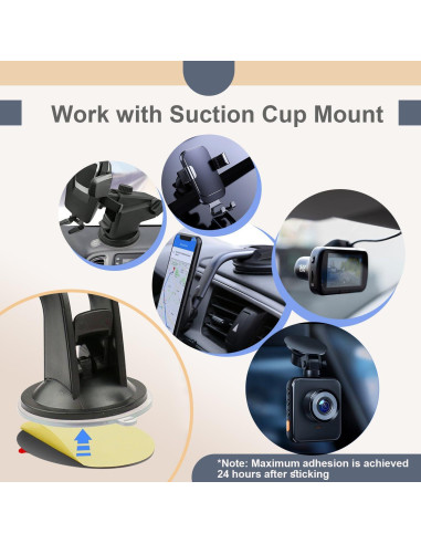 5 Almohadillas Adhesivas Doble Cara 70mm Promkig para Ventosa