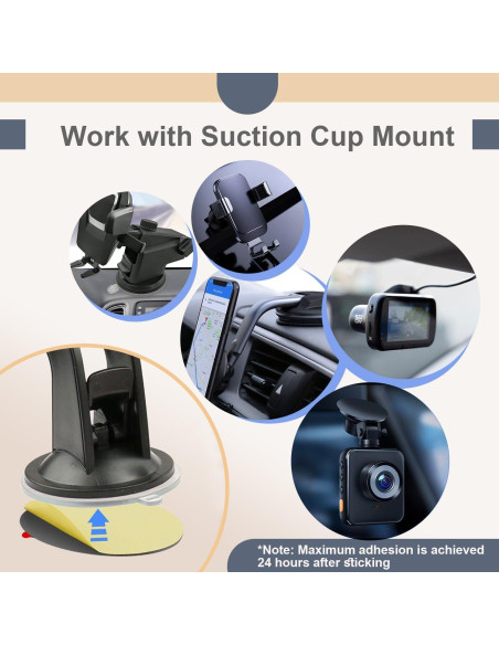 5 Almohadillas Adhesivas Doble Cara 70mm Promkig para Ventosa