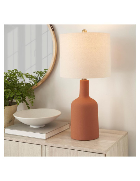 Lámpara de Mesa Nourison Terracota 55.88 cm Moderna
