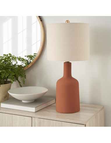 Lámpara de Mesa Nourison Terracota 55.88 cm Moderna