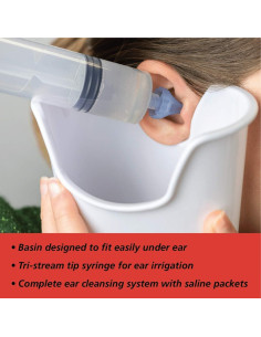 Limpiador de Oídos Acu-Life con Jeringa y 10 Paquetes de Solución 2