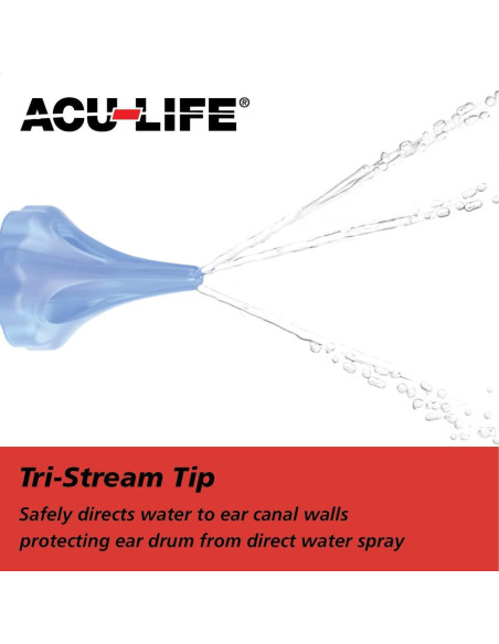 Limpiador de Oídos Acu-Life con Jeringa y 10 Paquetes de Solución