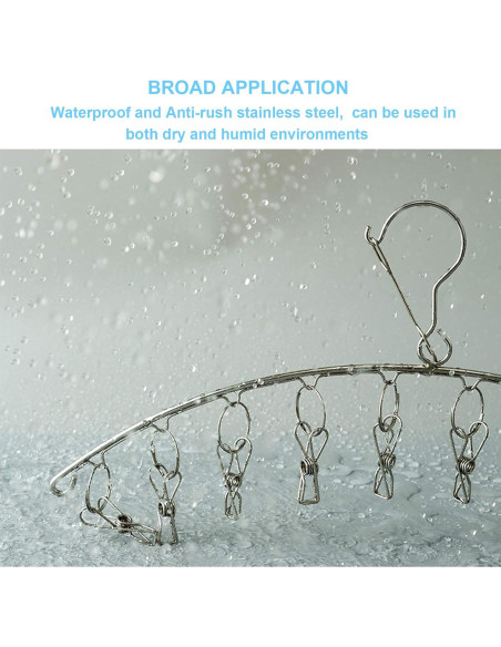 Perchero de Ropa Seropy 6 Paquete Acero Inoxidable 10 Clips