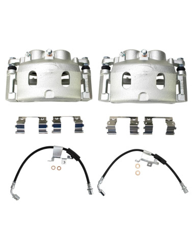 Conjunto de Calipers de Freno TRQ CLA41006 con Mangueras - 4 Piezas