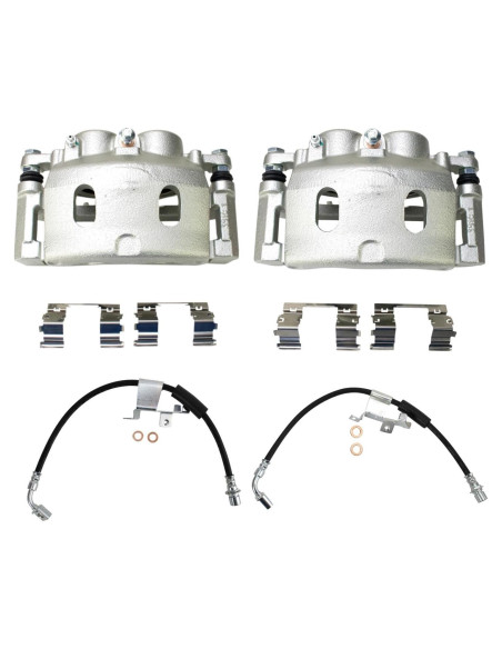 Conjunto de Calipers de Freno TRQ CLA41006 con Mangueras - 4 Piezas