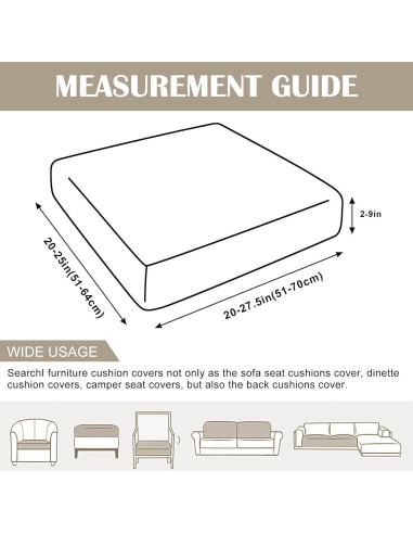 Fundas Impermeables para Cojines de Sofá SearchI 2 Piezas Beige