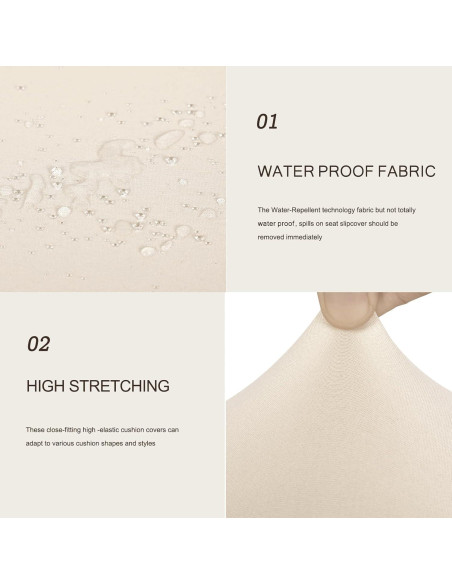 Fundas Impermeables para Cojines de Sofá SearchI 2 Piezas Beige