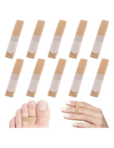 10 Férulas Buddy para Dedos Beige Reutilizables y Lavables