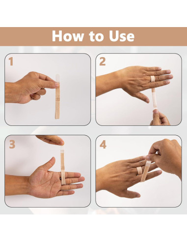 10 Férulas Buddy para Dedos Beige Reutilizables y Lavables