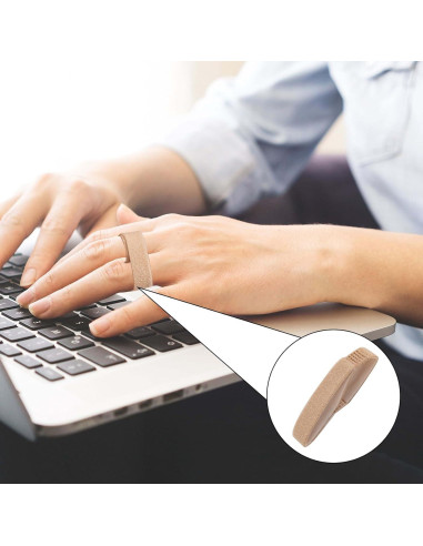 10 Férulas Buddy para Dedos Beige Reutilizables y Lavables