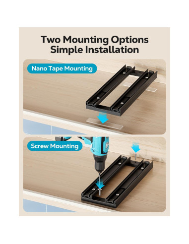 Estante de Especias Vertical Nieifi 11 cm Negro 2 Niveles