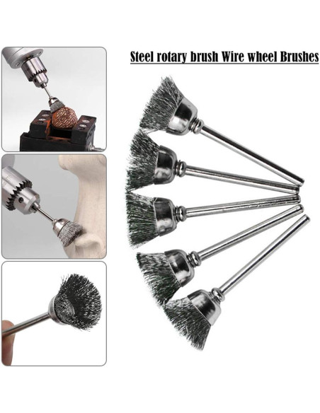 Kit de 36 Cepillos de Alambre Rocaris para Pulido y Rectificado