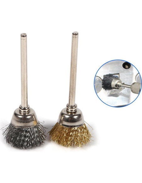 Kit de 36 Cepillos de Alambre Rocaris para Pulido y Rectificado