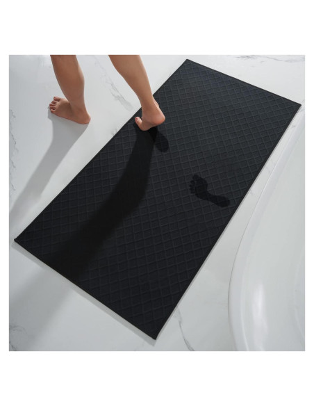 Alfombra de Baño AMOAMI Antideslizante 61x122 cm Negra