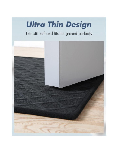 Alfombra de Baño AMOAMI Antideslizante 61x122 cm Negra