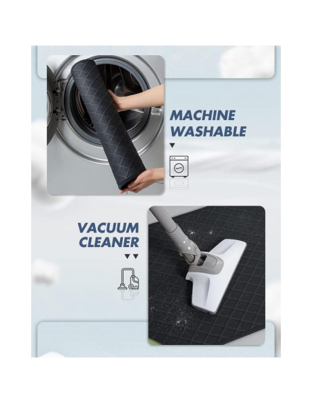 Alfombra de Baño AMOAMI Antideslizante 61x122 cm Negra