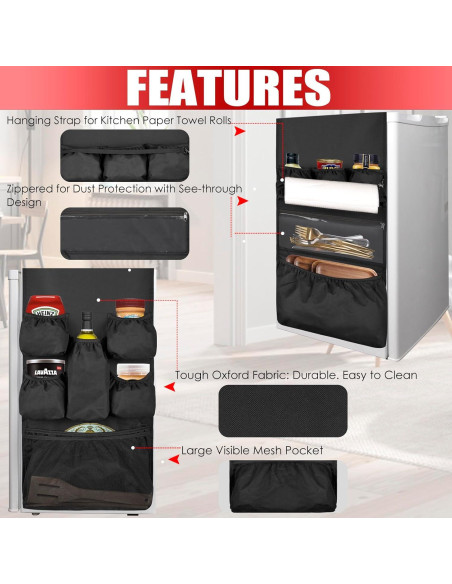 Organizador Colgante para Mini Refrigerador ChezMax 12 Bolsillos Organizador Colgante para Mini Refrigerador ChezMax 12 Bolsillos