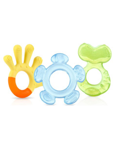 Set de Mordedores Nuby 3 Pasos Silicona 3 Unidades 3m+