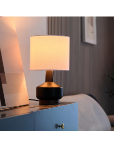 Lámpara de Mesa Cerámica Globe Electric 38.7 cm Beige y Negro 2