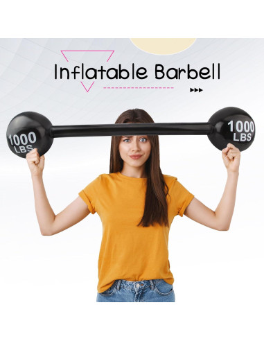 12 Piezas Mancuernas Inflables Feradny 110 cm para Fiesta