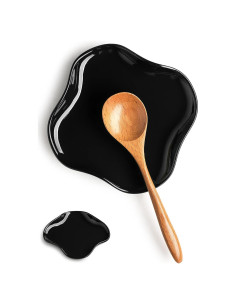 Reposacucharas de Cerámica Cormomu Negro 13x13 cm Resistente