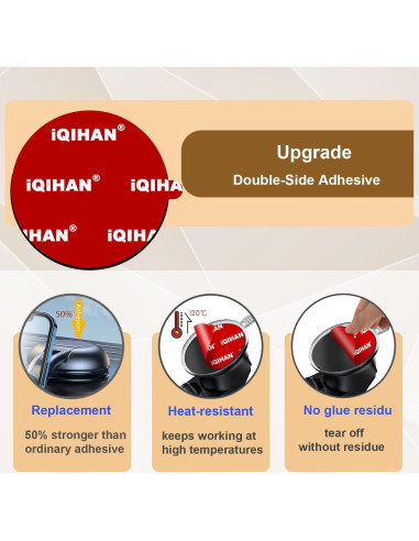 5 Almohadillas Adhesivas Doble Cara 70mm Promkig para Ventosa