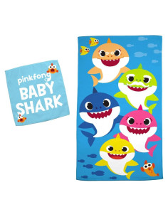 Toalla de Baño Baby Shark Franco 63.5x127 cm 2 Piezas