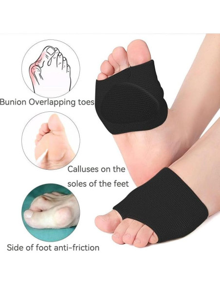 Almohadillas Metatarsales de Gel Beige - 2 Pares para Alivio del Dolor