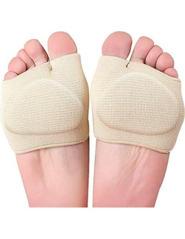 Almohadillas Metatarsales de Gel Beige - 2 Pares para Alivio del Dolor