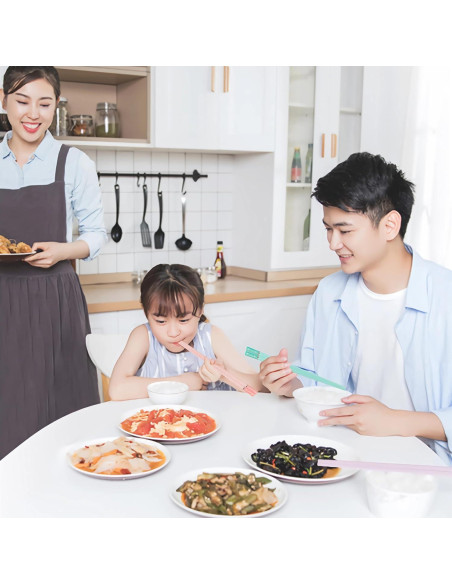 5 Pares Palillos Multicolores Helerkol Patrón Flor de Cerezo