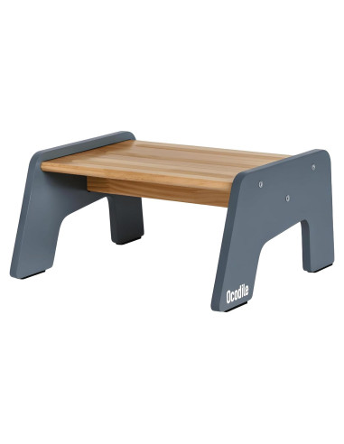 Escalera de Madera Ocodile 1 Paso Antideslizante Gris