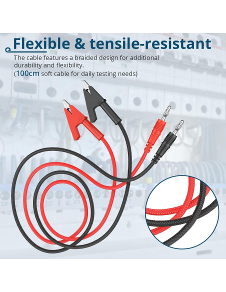 Cables de Prueba Banana a Cocodrilo 1m 15A ALLmeter