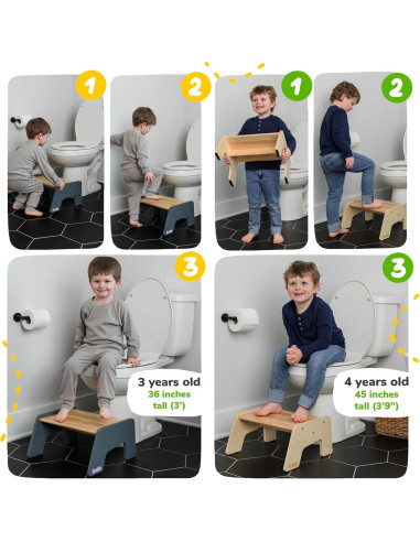 Escalera de Madera Ocodile 1 Paso Antideslizante Gris