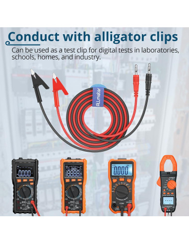 Cables de Prueba Banana a Cocodrilo 1m 15A ALLmeter