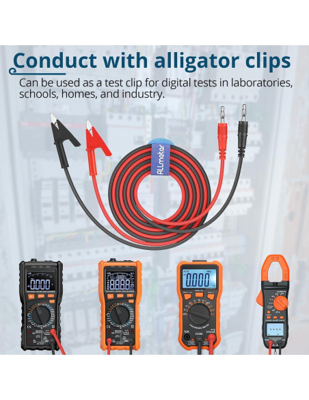 Cables de Prueba Banana a Cocodrilo 1m 15A ALLmeter