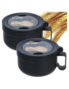 Paquete de 2 Tazones de Sopa Ronanemon 850 ML Microondas
