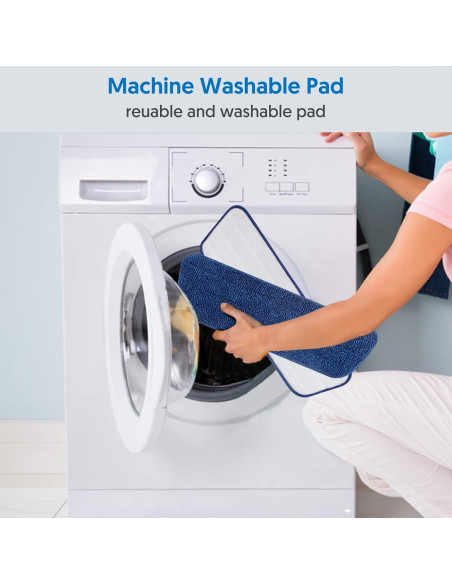 7 Almohadillas de Microfibra Reutilizables MEXERRIS para Mopas 33-38 cm