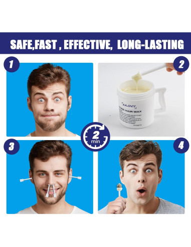 Kit de Cera para Nariz y Oídos Reni, 120 g, 30 Aplicadores