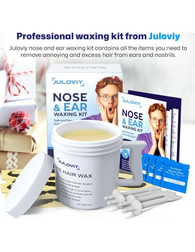 Kit de Cera para Nariz y Oídos Reni, 120 g, 30 Aplicadores