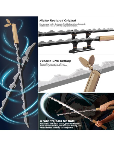 Conjunto de Espadas de Construcción Jorumo Inosuke 101.6 cm 838 Piezas