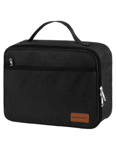 Bolsa de Almuerzo Aislada Kissleaf Negra 2.99L Impermeable