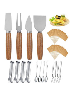 Juego de cuchillos para queso Linwnil 12 piezas acero inoxidable